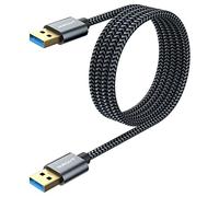 SUNGUY Cable USB 3.0,1.5M Tipo A Macho a Macho Doble Cable USB para Disco Duro Externo, Reproductor de DVD, Enfriador de Laptop, Concentrador USB, Caja de TV, Impresora y Cámara