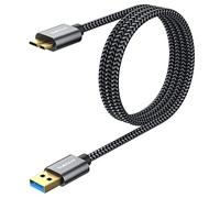 SUNGUY Cable USB 3.0 Micro B para Disco Duro Externo, 5Gbps Cable de Datos Tipo A a Micro B Macho para Seagate Backup Plus, Toshiba Canvio Basic, WD, My Passport, Seagate Backup Plus y Elements -1m