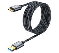 SUNGUY Cable USB 3.0 Micro B para Disco Duro Externo, 5Gbps Cable de Datos Tipo A a Micro B Macho para Seagate Backup Plus, Toshiba Canvio Basic, WD, My Passport, Seagate Backup Plus y Elements -2m