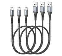 SUNGUY Cable USB C, 10 piezas 0.5m Cable USB C Carga Rapida, Cable USB a USB C para iPhone 16/15 Pro Max Plus, Samsung Galaxy S10, S9, S8 Plus, LG V50 V40, Moto G7 G8, LG G7 / V30-Gris