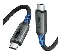 SUNGUY Cable USB C 80 Gbps 1M, 240 W PD3.1 USB4, transferencia de datos de alta velocidad, tipo C, cable de carga rápida, pantalla 8K a 60 Hz, cable de monitor de vídeo USBC,para MacBook, SSD