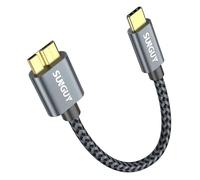 SUNGUY Cable USB C a Micro B, 15cm USB3.1 10Gbps USB C macho a Micro B, cable de disco duro compatible con Toshiba, Seagate, WD,Galaxy S5 Note 3