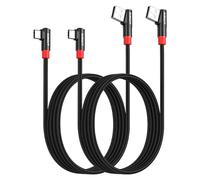 SUNGUY Cable USB C en ángulo recto, 2 unidades [6 pies/2 m] 3 A 90 grados USB 2.0 USB-C de carga rápida cable de sincronización de datos trenzado de nailon para iPhone 16 15 Pro/Pro Max/Plus Samsung