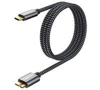 SUNGUY USB C a Micro B Cable, USB 3.1 10Gbps Type C macho a Micro B macho cable de Disco Duro compatible con Toshiba, Seagate, WD,Galaxy S5 Note 3,HDD etc - 1m