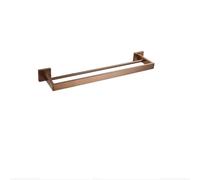 SUNGVA Accesorios de baño de Oro Rosa Cepillado Accesorios de baño Cuadrados Soporte de Papel higiénico Soporte para Toallas Barra Gancho para Bata Toallero, 2 Barras de 60 cm, 1