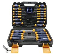 SUNHZMCKP, Juego de destornilladores magnéticos de 66 piezas, acero de aleación S2, incluye mini destornilladores de precisión ranurados Phillips y Torx, puntas de destornillador reemplazables con