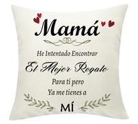 Sunia Regalo Dia de la Madre, Funda Cojin 45x45, Funda de Cojín con 2 Bolsillos,Día de la Madre Regalo,Regalos Originales para Mujer,Regalo Cumpleaños Mama,Regalos Dia de la Madre San Valentin Navidad