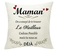 Sunia Taie d'oreiller 45x45cm Cadeaux pour Maman,Cadeau fête Des mères