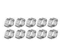 Sunicon 10 abrazaderas de manguera de dos orejas galvanizadas de hierro chapado en zinc de 5 a 23 mm para tubo de gasolina Fule (7-9mm)