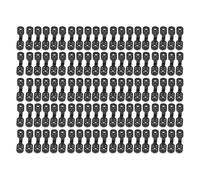 Sunicon 100 clips de tela para sombra, color negro, ovalados, ABS, fáciles de usar, clips de fijación para redes de pájaros, redes de jardín