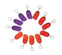 Sunicon 12pcs Silicone Slipper Key Chains, 3 Colors Silicone Shoe Keychains Beach Hole Sandals Key Chains Key Ring Pendant Decoration