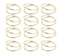 Sunicon 12pcs Spiral Napkin Rings, Matte Gold Electroplating Prevent Fading Table Napkin Rings for Wedding Party Reception