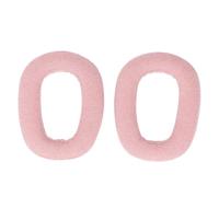 Sunicon 2 almohadillas de repuesto para los oídos, aislamiento acústico profesional, tela de lino de algodón transpirable, espuma viscoelástica, almohadillas suaves y cómodas para (Pink)
