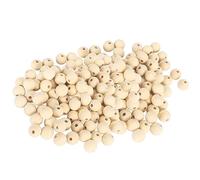 Sunicon 200pcs Wooden Beads, 14mm Unfinished Round Wood Loose Beads for Craft Making Necklace Decoration