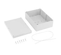 Sunicon Caja eléctrica de plástico, 263 * 185 * 95 mm Caja de conexiones eléctricas a prueba de agua Caja de plástico blanco Caja de proyecto Caja de conexiones DIY