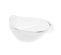 Sunicon Cuenco colador para lavadora de arroz transparente, cesta de filtro de lavado de guisantes, granos de arroz de plástico para verduras, frutas, limpieza, accesorios de (METRO)