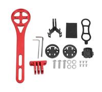 Sunicon Cycling Computer Mount Aluminum Alloy Extended Riding Computer Mount Bracket Set for Bryton (Red)