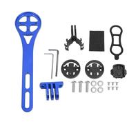Sunicon Cycling Computer Mount Aluminum Alloy Extended Riding Computer Mount Bracket Set for Bryton (Blue)