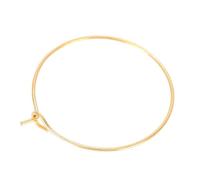 Sunicon Earring Hoops, 100 Pcs Steel Circle Earring Loops Wine Glass Hoop Ring Jewelry Findings (Oro 35 * 30MM)