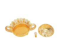 Sunicon European Style Household Fruit Plate, Creative And Fashionable Fruit Plate, Multi Purpose Fruit Plate European Style Dried Fruit Box Living Room Household Snack Plate (Round)