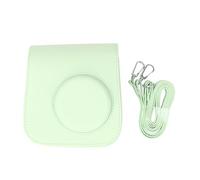 Sunicon Instant Camera Protective Case with Removable Adjustable Strap Retro Rain Proof Scratch Resistant PU Leather Bag for SE 7 Plus (Green)