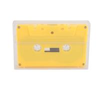 Sunicon leere Kassette, 45 Minuten Premium-Sound, leere Kassette mit transparenter Hülle für Tonmusikn (Yellow)