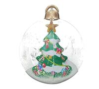 Sunicon Light up Inflatable Christmas Balls, 23.6in Inflatable Christmas Balls with LED Giant Light Up Decorated Ball PVC Foldable Clear Remote Control Outdoor Decoration (Xmas Tree)