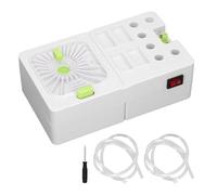 Sunicon Limpiador de brochas de pintura, enjuagadora de brochas eléctrica de ciclo de agua corriente profesional eficiente con tubo de drenaje y soporte para brochas para pinturas