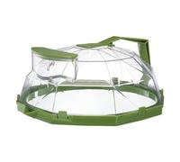 Sunicon Microwave Cover for Food Splatter, High Temperature Resistant Microwave Food Cover with Handle, Plate Guard Cover with Air Vent for Plates Bowls and Cups (Grass Green)