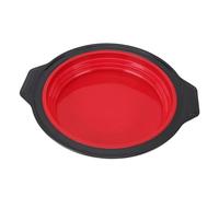 Sunicon Molde para Pasteles de Silicona, Tipo de Prensa Plegable, Molde Redondo para Hornear de liberación rápida para Pastel en Capas, Pastel de Queso, Pastel de Gasa (Red)