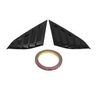 Sunicon Rear Side Window Louver Panel, Glossy Black Door Outside Delta Trim for 2018 to 2022