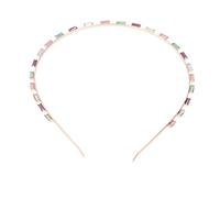 Sunicon Rhinestone Headband,Fashion Sparkle Practical,Beaded Hair Hoop Band Non Slip Hair Decoration Crystal Multicolored (light and colorful)