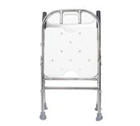 Sunicon Shower Chair Seat, No Installation Required and Non Slip Adjustable Portable Foldable Shower Chair with Padded Arms and Back for Elderly, Disabled, Pregnant