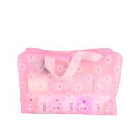 Sunicon Travel Cosmetic Bag,Travel Toiletry Pouch Clear Waterproof Cosmetic Bag PVC Transparent Plastic Makeup Organizing Bags for Bathroom Vacation and Organizing (Pink)