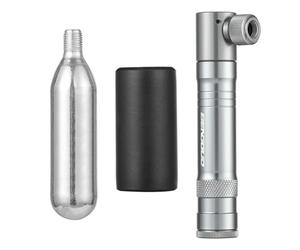 Sunicon Tyre Repair Kit, Portable Multi Function Vacuum Tire Repair Kit Tire Repair Kit with Aluminum Alloy CO2 Inflator for MTB and Road Tyres (titanium)