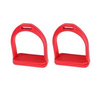 Sunicon Un par de estribos de Alta Resistencia con Almohadillas de Goma Antideslizantes, Hechos de plástico de ingeniería, Accesorios para Equipos ecuestres, Rojos (S)