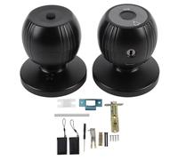 Sunicon WiFi Smart Fingerprint Door Knob, Biometric Keyless Entry Lock 5 in 1 Unlocking Methods Password Card Key Tuya App Compatible for Bedroom Apartment Office Aluminum Alloy (Black)