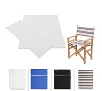SUNJULY Casual Home Canvas, 2 Unidades Fundas de Sillas de Lona para Sillas Kit de Reemplazo Moderno Elástico Funda Antimoho Lavable Silla de Estacionamiento Plegable (blanco)