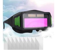 SUNJULY Gafas de Trabajo y Soldadura con Oscurecimiento Automático, Energía Solar, Máscara Antisuor y Anti-Vaho para WIG MIG MMA