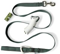 Sunkangkang Correa de control rápido para perro, correa de tráfico ajustable con agarre en T con diseño reflectante, manos libres 6 en 1, soporte para bolsa de excrementos, mosquetón de nailon