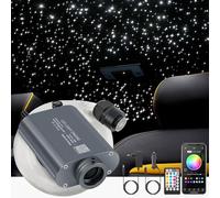 SUNKENET 16W fibra óptica led, 450pcs*0.75mm*3m luces de fibra óptica para techo de coche y decoración del hogar, luces estrelladas led con aplicación Bluetooth/control remoto/modo de música