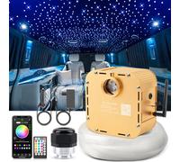 SUNKENET 32W Twinkle fibra óptica led, 1000pcs*0.75mm*4m luces de fibra óptica con aplicación Bluetooth/remoto/Control de música, luces estrelladas led para coche/hogar/teatro