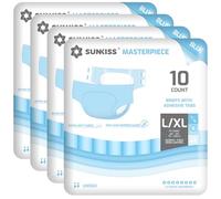 SUNKISS Masterpiece Pañales para Adultos con Máxima Absorción, Bragas Absorbentes Unisex para Incontinencia, Mujeres y Hombres, Protección Durante la Noche, Azul, Talla L/XL, 40 Unidades