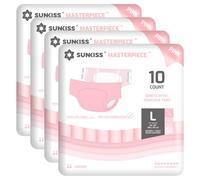 SUNKISS Masterpiece Pañales para Adultos con Máxima Absorción, Bragas Absorbentes Unisex para Incontinencia, Mujeres y Hombres, Protección Durante la Noche, Rosa, Talla L, 40 Unidades