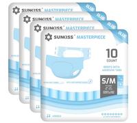 SUNKISS Masterpiece Pañales para Adultos con Máxima Absorción, Bragas Absorbentes Unisex para Incontinencia, Mujeres y Hombres, Protección Durante la Noche, Azul, Talla S/M, 40 Unidades
