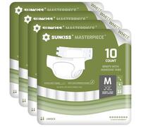 SUNKISS Masterpiece Pañales para Adultos con Máxima Absorción, Bragas Absorbentes Unisex para Incontinencia, Mujeres y Hombres, Protección Durante la Noche, Blanco, Talla M, 40 Unidades