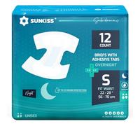 SUNKISS Pañales para Adultos Nocturnos Unisex S, 12 Uds
