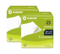 SUNKISS TrustPlus Empapadores Desechables 90cm x 60cm para Adultos y Niños, Súper Absorbentes para Incontinencia, Alfombrillas Grandes para Entrenamiento de Cachorros, Paquete de 50