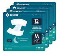 SUNKISS TrustPlus Pañales para Adultos Durante la Noche con Máxima Absorción, Bragas Absorbentes Unisex para Incontinencia, Mujeres y Hombres, Control de Olores, Talla M, 48 Unidades