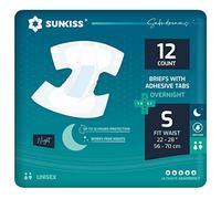 SUNKISS TrustPlus Pañales para Adultos Durante la Noche con Máxima Absorción, Bragas Absorbentes Unisex para Incontinencia, Mujeres y Hombres, Control de Olores, Talla S, 12 Unidades